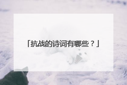 抗战的诗词有哪些？