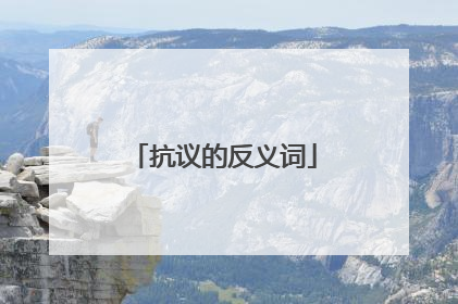 抗议的反义词