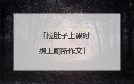 拉肚子上课时想上厕所作文