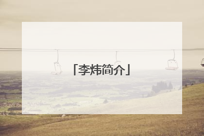 李炜简介