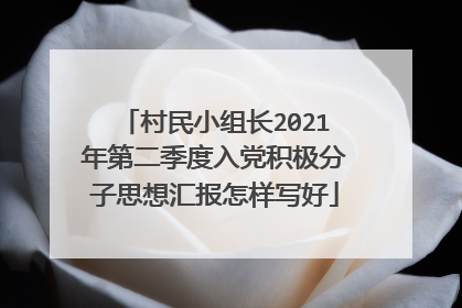 村民小组长2021年第二季度入党积极分子思想汇报怎样写好