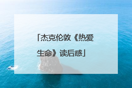 杰克伦敦《热爱生命》读后感