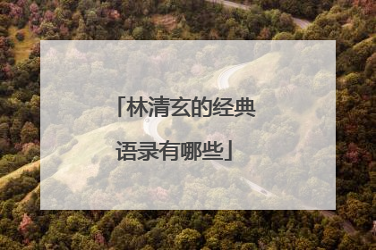 林清玄的经典语录有哪些