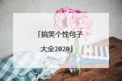 搞笑个性句子大全2020