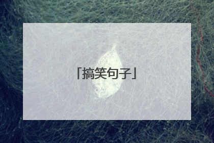 搞笑句子