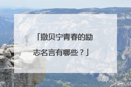 撒贝宁青春的励志名言有哪些？