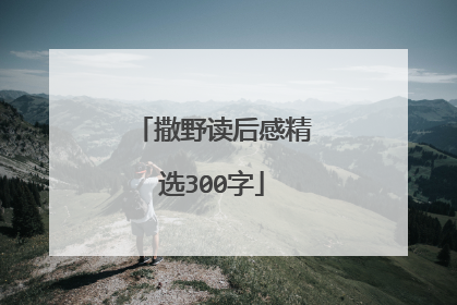 撒野读后感精选300字