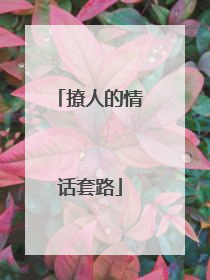 撩人的情话套路