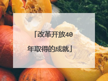 改革开放40年取得的成就