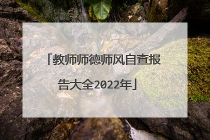 教师师德师风自查报告大全2022年