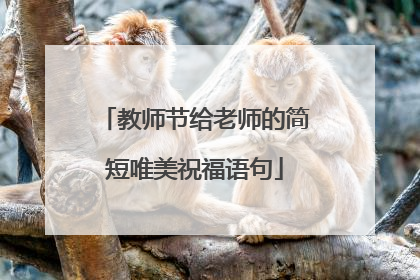 教师节给老师的简短唯美祝福语句