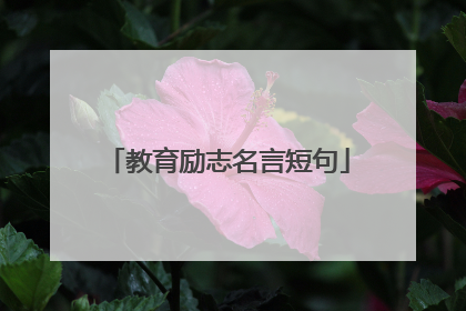 教育励志名言短句
