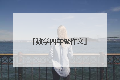 数学四年级作文
