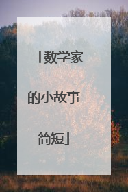 数学家的小故事简短