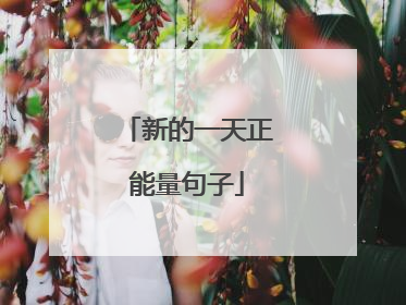 新的一天正能量句子