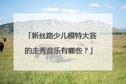 新丝路少儿模特大赛的走秀音乐有哪些？