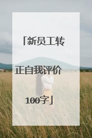 新员工转正自我评价100字