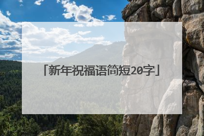 新年祝福语简短20字