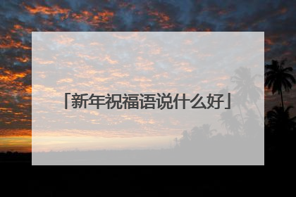新年祝福语说什么好