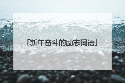 新年奋斗的励志词语
