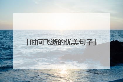 时间飞逝的优美句子
