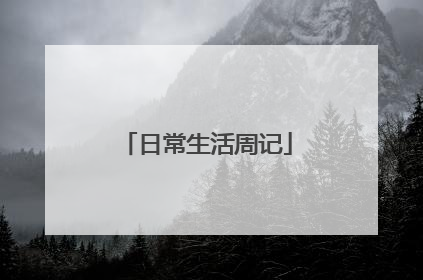 日常生活周记