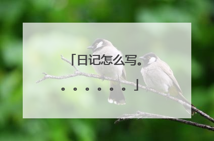 日记怎么写。。。。。。。