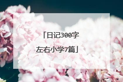 日记300字左右小学7篇