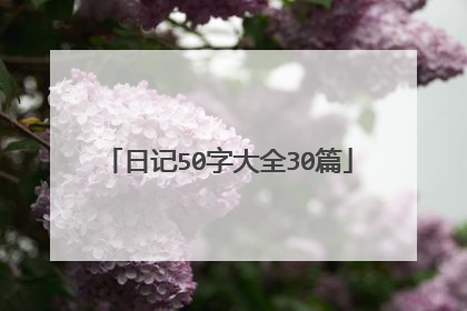 日记50字大全30篇