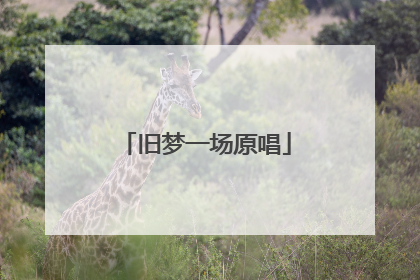 旧梦一场原唱