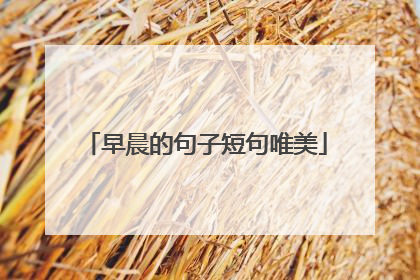 早晨的句子短句唯美