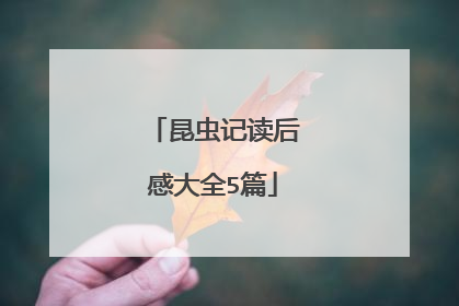 昆虫记读后感大全5篇