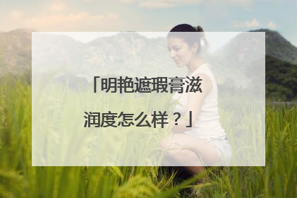 明艳遮瑕膏滋润度怎么样？