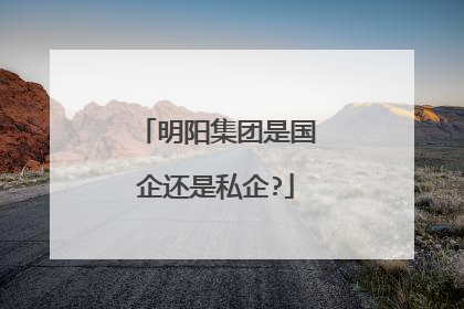 明阳集团是国企还是私企?