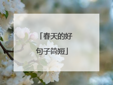 春天的好句子简短