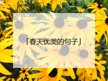 春天优美的句子