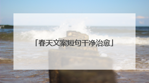 春天文案短句干净治愈