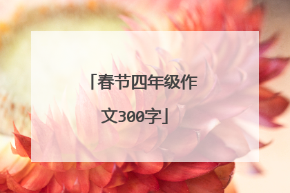 春节四年级作文300字