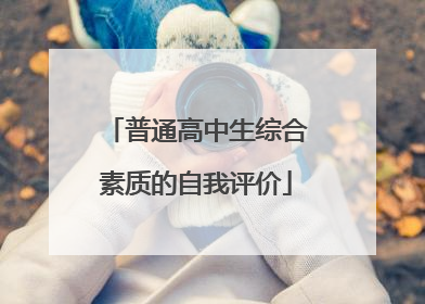 普通高中生综合素质的自我评价