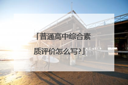 普通高中综合素质评价怎么写?