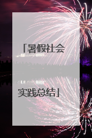 暑假社会实践总结