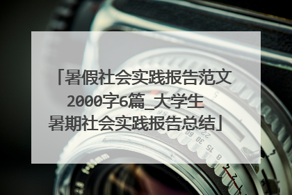 暑假社会实践报告范文2000字6篇_大学生暑期社会实践报告总结