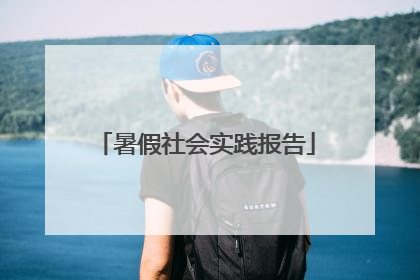 暑假社会实践报告