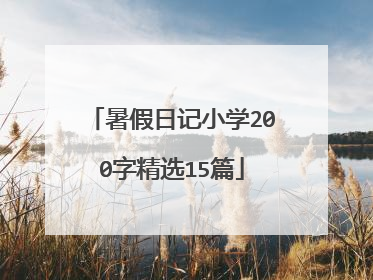 暑假日记小学200字精选15篇