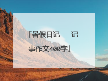 暑假日记 - 记事作文400字