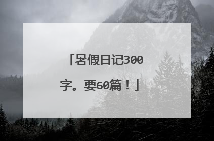 暑假日记300字。要60篇！