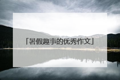 暑假趣事的优秀作文