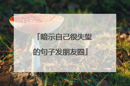 暗示自己很失望的句子发朋友圈