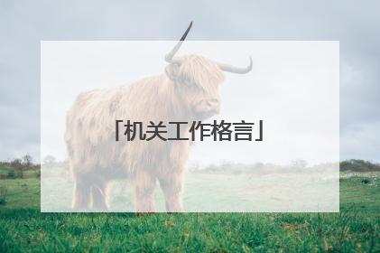 机关工作格言