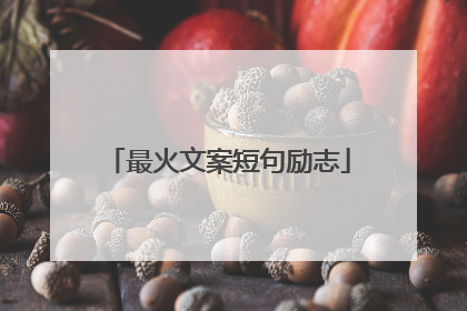 最火文案短句励志